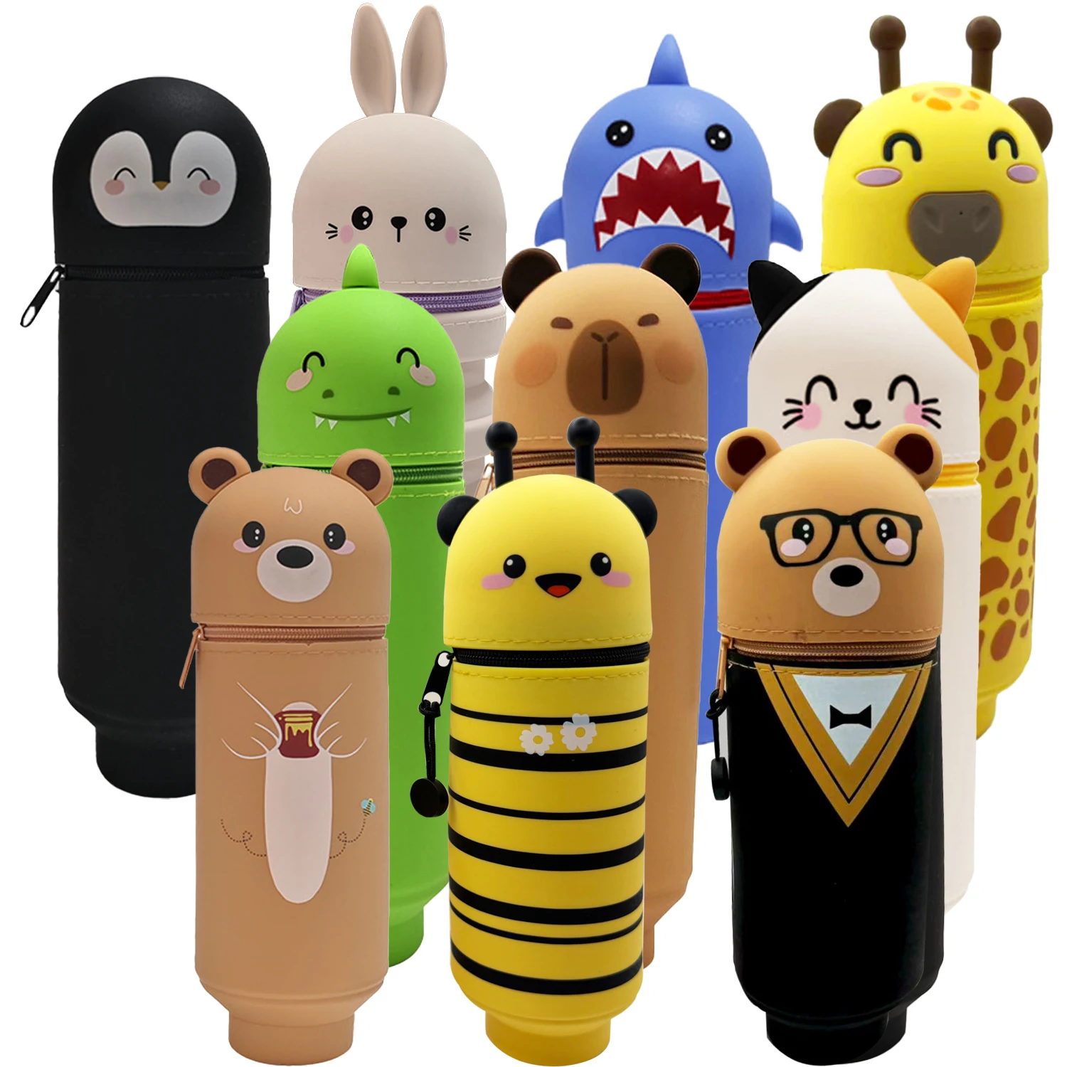 Backpacks - Cute Animal Pencil Case, 2-in-1 Pencil