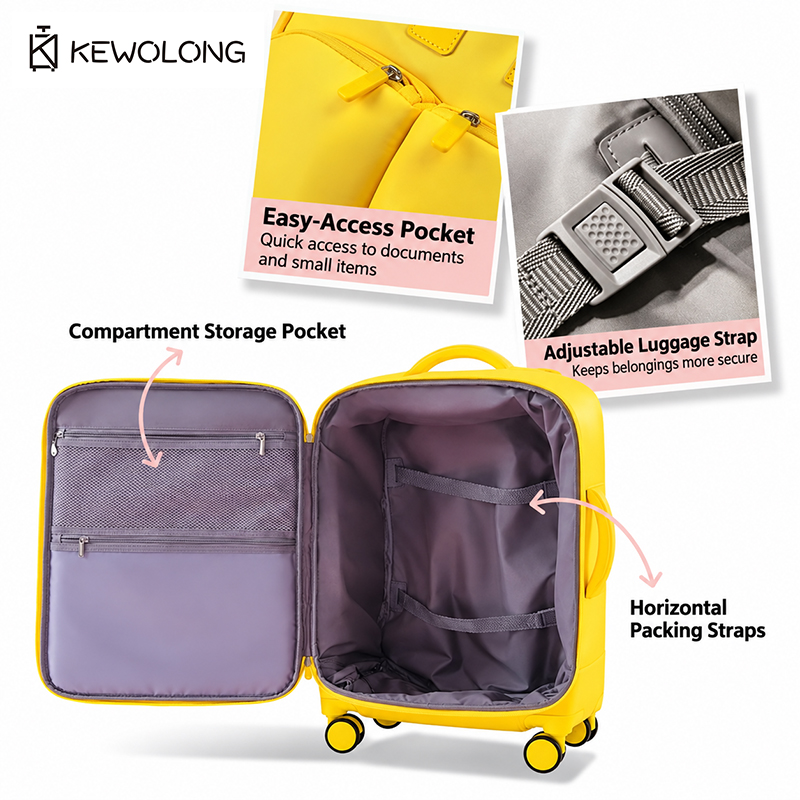 New Ultra Light Oxford Cloth C - Spinner Wheel Rolling Suitcase 20 Inch ulasan dan harga