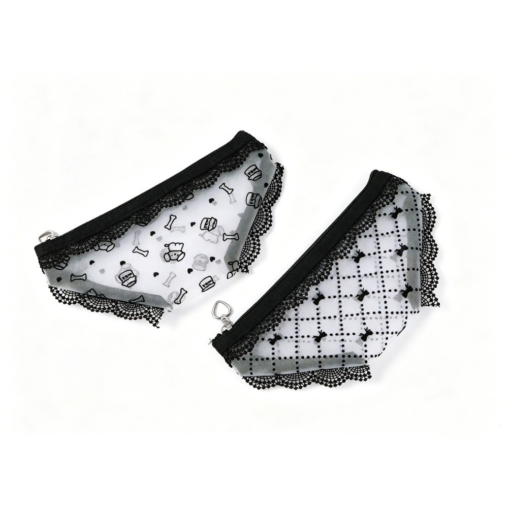 Cute Lace Mesh Storage Pouch B - Cosmetic Bags ulasan dan harga