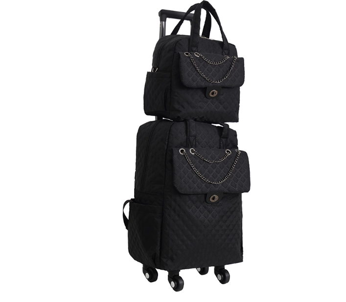 Women Carry on hand Luggage Ro - Foldable Rolling Luggage Bag ulasan dan harga
