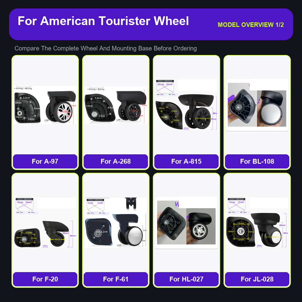 Heavy Duty Luggage Replacement - Silent Replacement Luggage Wheels ulasan dan harga