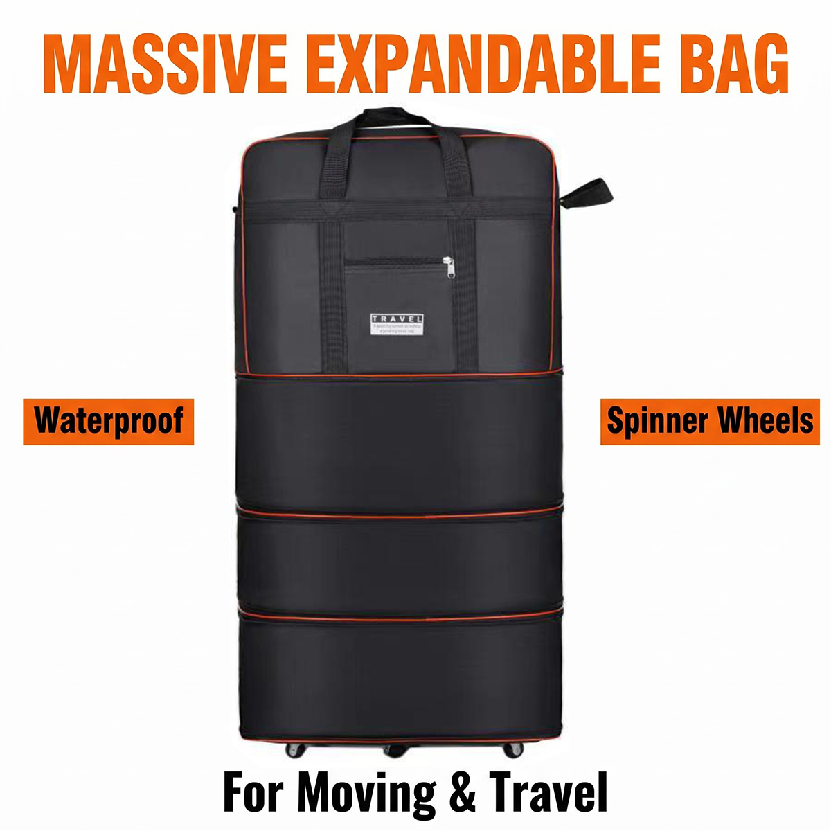 Travel Bag with Wheels Expanda - Foldable Rolling Luggage Bag ulasan dan harga