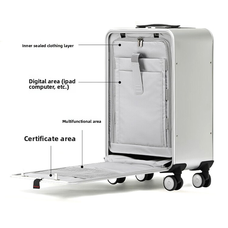 16/20/24 Inch 100% All Aluminu - Spinner Wheel Rolling Suitcase 20 Inch ulasan dan harga
