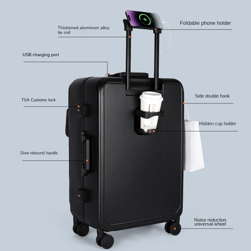 Business Luggage Computer Bag  - Aluminum Frame Carry On Luggage ulasan dan harga
