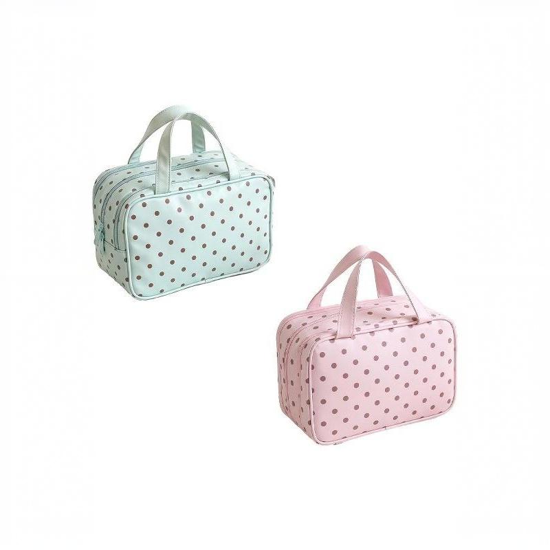 Polka Dot Cosmetic Bag Waterpr - Cosmetic Bags ulasan dan harga